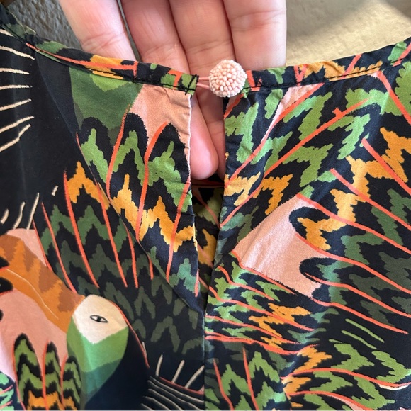 Farm Rio Tropical Birds of paradise foliage Print maxi / midi Dress - Picture 5 of 5